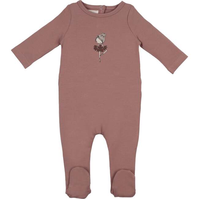 Ballerina Printed Footie, Berry