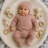 Ballerina Printed Footie, Dusty Mauve - Footie Pajamas - 2