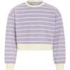 Natalie Top, Purple Stripe - Blouses - 1 - thumbnail