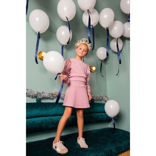 Libba Skirt, Textured Pink - Skirts - 2