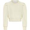 Jane Sweatshirt, Textured Cream - Sweatshirts - 1 - thumbnail