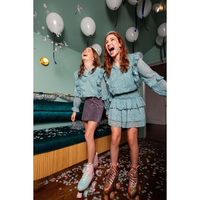 Katie Top, Whinsy Teal - Blouses - 2