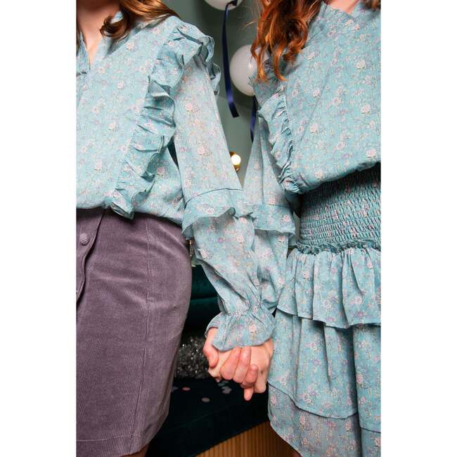 Katie Top, Whinsy Teal - Blouses - 3