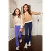 Florie Flare Leggings, Purple - Leggings - 4