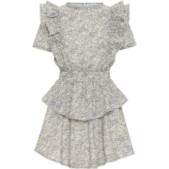 Collier Dress, Grey Blossoms