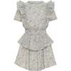 Collier Dress, Grey Blossoms - Dresses - 1 - thumbnail
