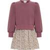 Clara Combo Dress, Rose - Dresses - 1 - thumbnail
