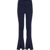Adele Split Flare Leggings, Navy - Leggings - 1 - thumbnail