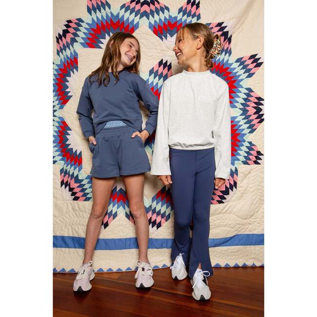 Adele Split Flare Leggings, Navy - Leggings - 4