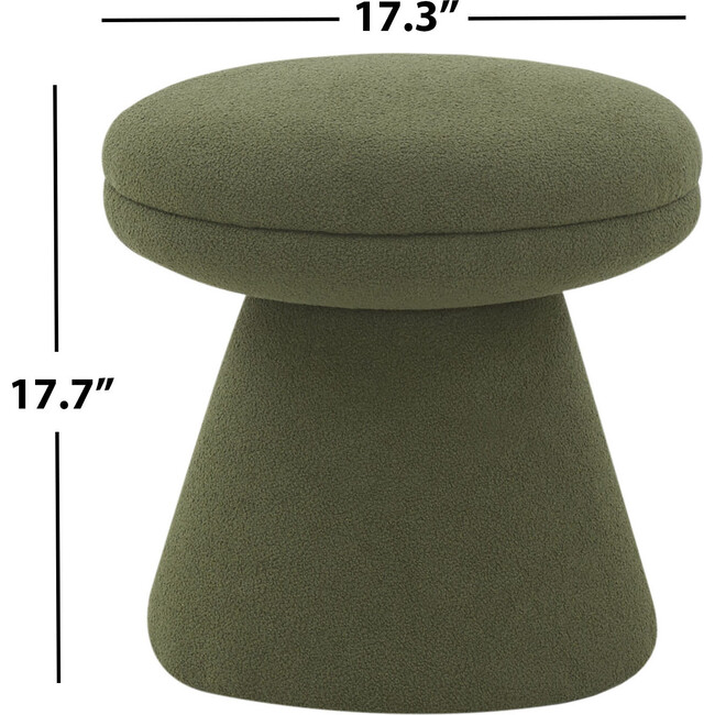 Gisella Boucle Ottoman / Olive - Ottomans - 3