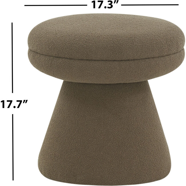 Gisella Boucle Ottoman / Dark Brown - Ottomans - 3