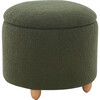 Mariabella Teddy Storage Ottoman / Olive Green / Natural - Ottomans - 1 - thumbnail