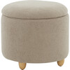 Mariabella Teddy Storage Ottoman / Brown / Natural - Ottomans - 1 - thumbnail