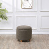 Mariabella Boucle Storage Ottoman / Dark Brown / Natural - Ottomans - 2