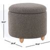 Mariabella Boucle Storage Ottoman / Dark Brown / Natural - Ottomans - 3