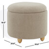 Mariabella Teddy Storage Ottoman / Brown / Natural - Ottomans - 3
