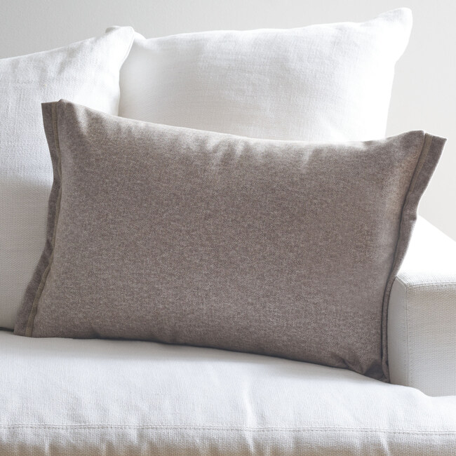 Pyper, 15 X 23, Taupe, Poly Boucle/Linen Lumbar Pillow - Decorative Pillows - 2