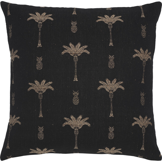 Reya, 20 X 20, Black/Natural, Cotton/Viscose Silk Pillow