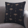 Reya, 20 X 20, Black/Natural, Cotton/Viscose Silk Pillow - Decorative Pillows - 2