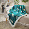 Cedar Sherpa Throw, Evergreen - Throws - 2