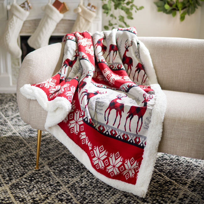 Prancer Sherpa Throw - Throws - 2