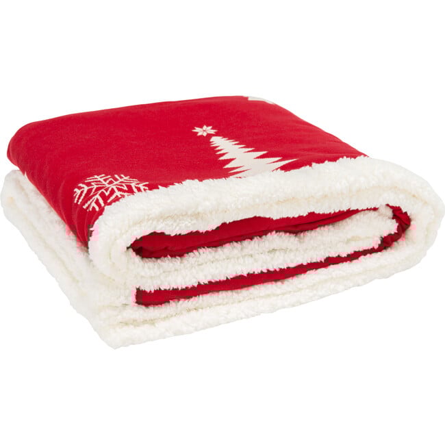 Cedar Sherpa Throw, Red