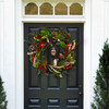 Faux 30 Inch Myrtle Led Wreath with Red Bells - Wreaths - 2