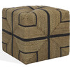 Liatasha Woven Seagrass Ottoman, Natural / Black - Ottomans - 4
