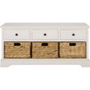 Damien 3 Drawer Storage Bench, Ivory - Storage - 1 - thumbnail