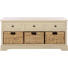 Damien 3 Drawer Storage Bench, Sand - Storage - 1 - thumbnail