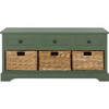 Damien 3 Drawer Storage Bench, Dusty Green - Storage - 1 - thumbnail