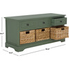 Damien 3 Drawer Storage Bench, Dusty Green - Storage - 3
