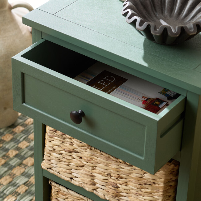 Carrie Side Storage Side Table, Dusty Green - Storage - 5