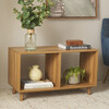 Yona Horizontal 2 Shelf Accent Table, Brown Oak - Accent Tables - 2