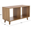 Yona Horizontal 2 Shelf Accent Table, Brown Oak - Accent Tables - 3