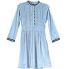 Vivienne dress, velvet sky blue - Dresses - 1 - thumbnail