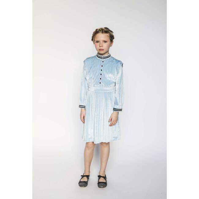 Vivienne dress, velvet sky blue - Dresses - 3