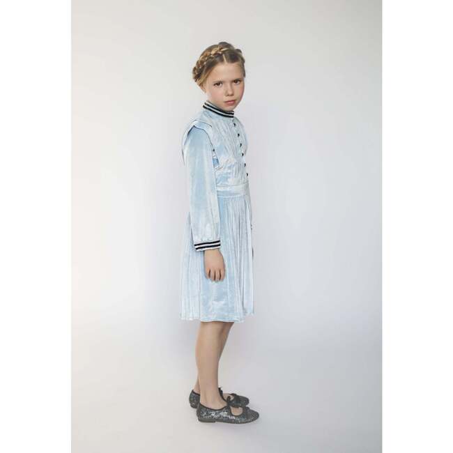Vivienne dress, velvet sky blue - Dresses - 4