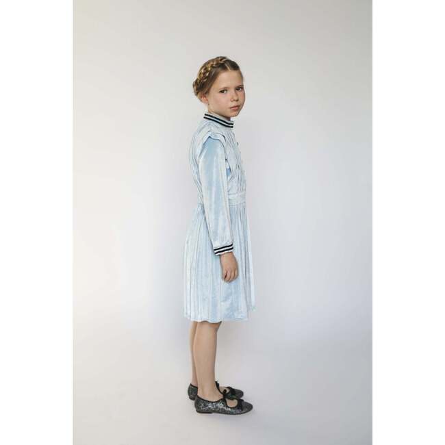 Vivienne dress, velvet sky blue - Dresses - 5