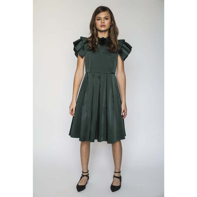 Rosalind dress, hunter green - Dresses - 3