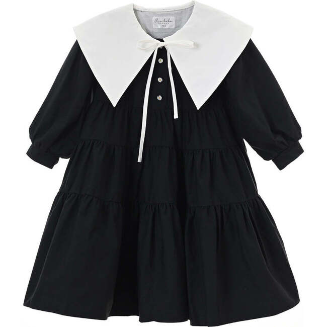 Hermione dress, black off-white