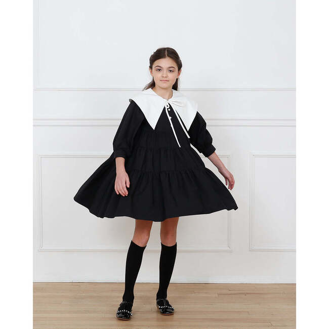 Hermione dress, black off-white - Dresses - 3