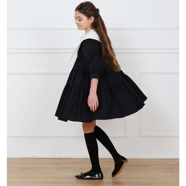 Hermione dress, black off-white - Dresses - 4