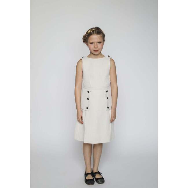 Daphne dress, ivory with gold metallic thread - Dresses - 3