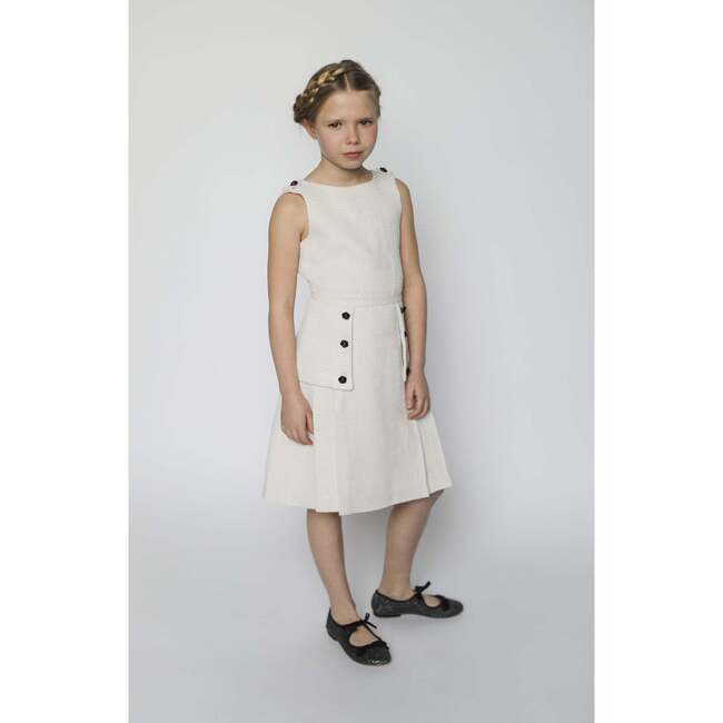 Daphne dress, ivory with gold metallic thread - Dresses - 4