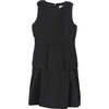 Daphne dress, black with gold metallic thread - Dresses - 1 - thumbnail