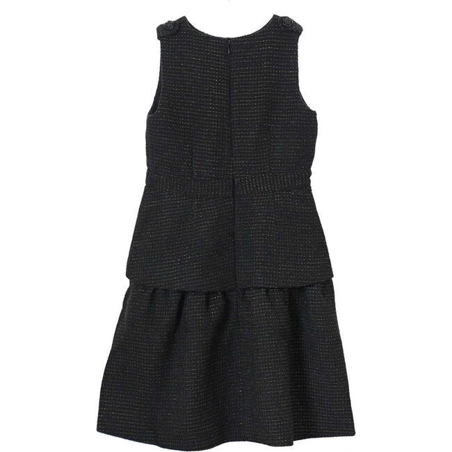 Daphne dress, black with gold metallic thread - Dresses - 2