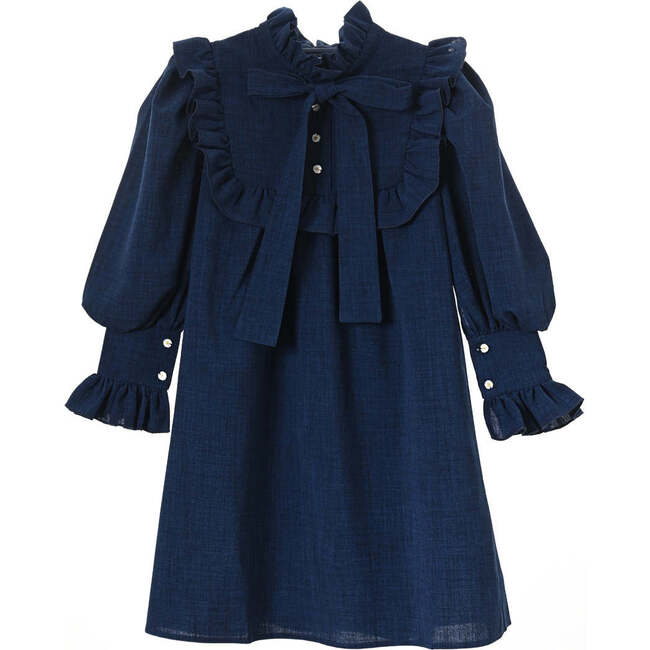 Brigitte dress, dark sapphire blue