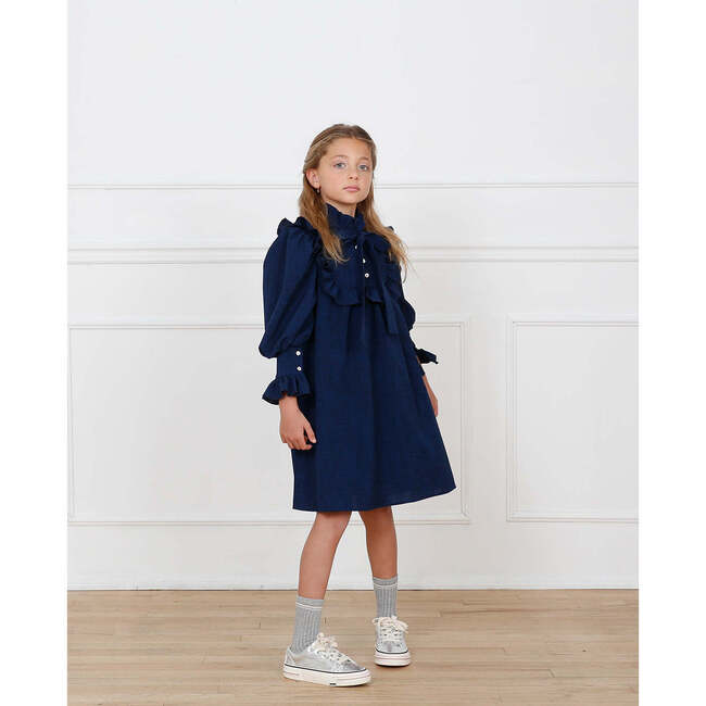 Brigitte dress, dark sapphire blue - Dresses - 3
