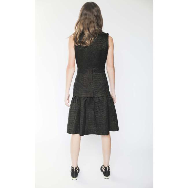 Daphne dress, black with gold metallic thread - Dresses - 5